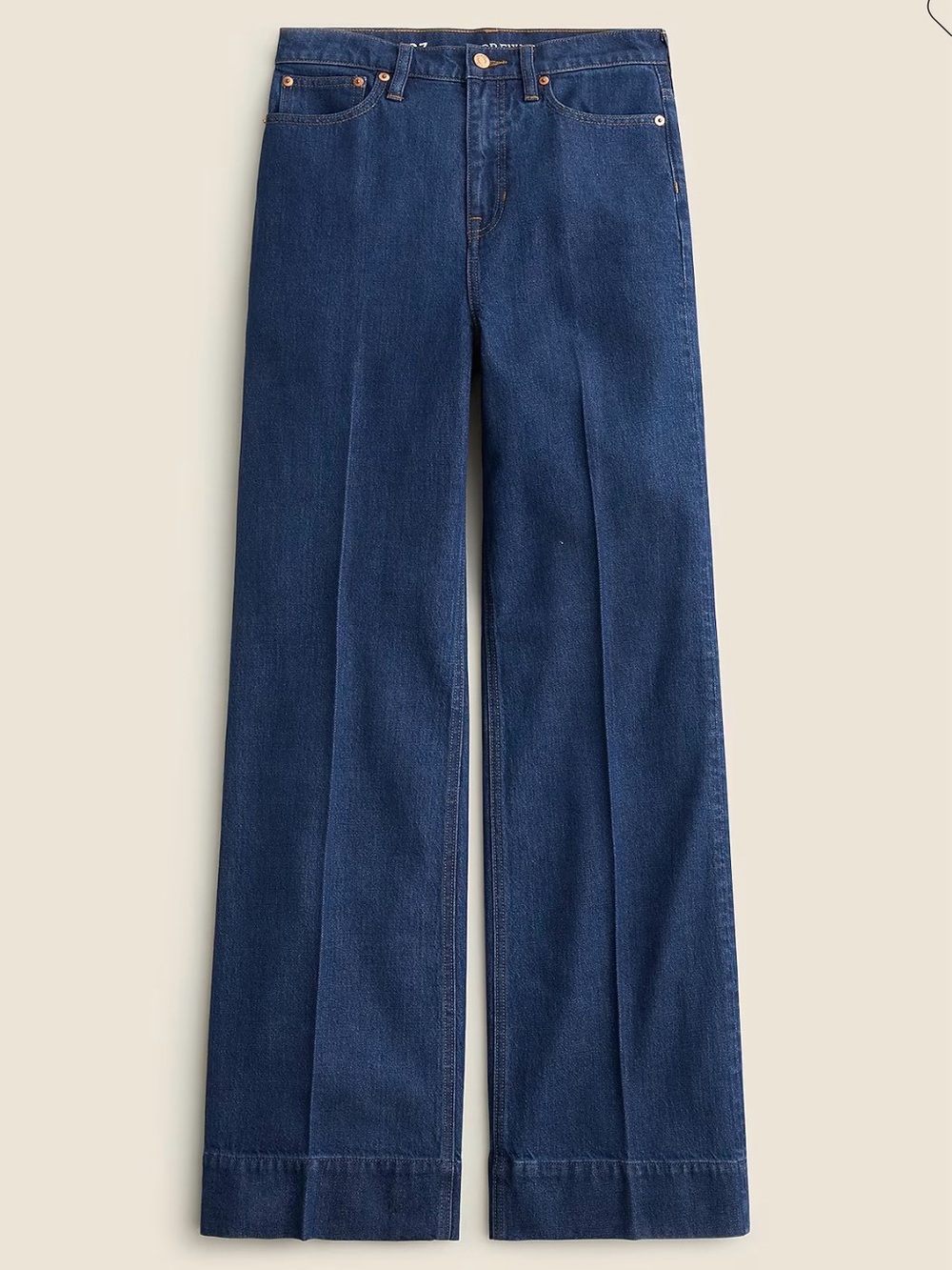 NWOT J. Crew Denim Trouser Jeans Fiorellas Wash High Waist Wide Leg 29 Tall 29T